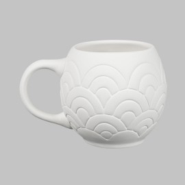 Ceramic Bisque Scalloped Mug - Case of 6